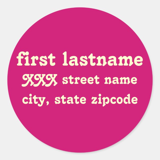 return address label - personalize (Front)