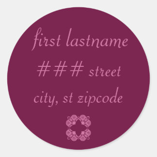 return address label - personalize info