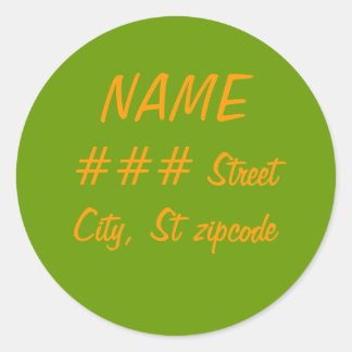 return address label - personalize info