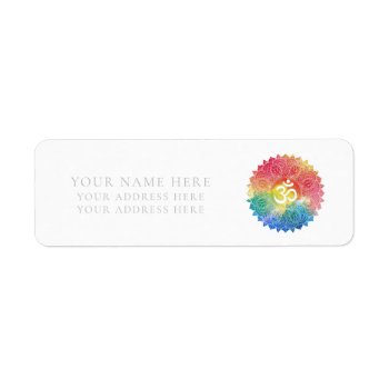 Return Address Label : Rainbow Mandala by TINYLOTUS at Zazzle
