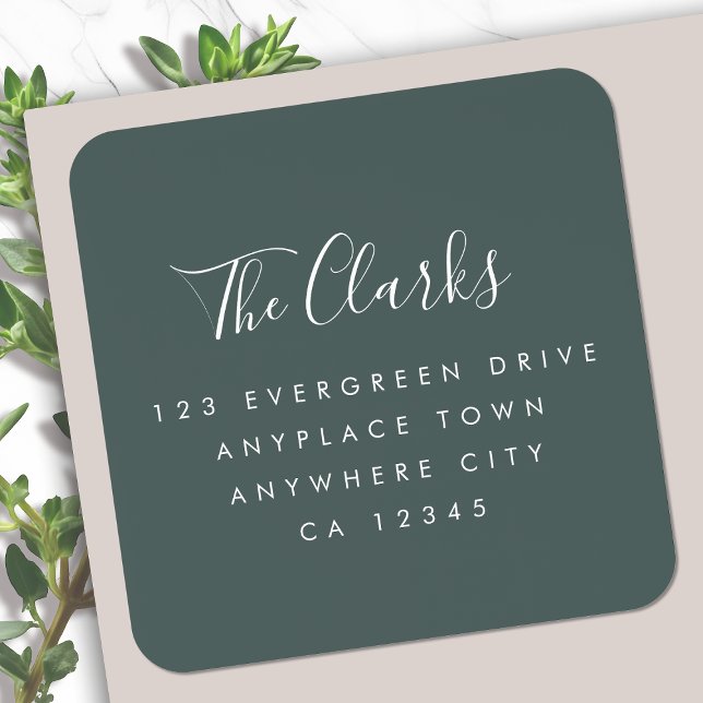 Return Address Label Roll | Modern Mailing Sticker (Sophisticated return address labels for everyday mail, special occasion or seasonal mailing)