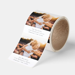 Return Address Label Roll Photo Mailing Stickers