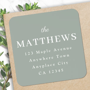 Return Address Label Roll   Sage Mail Stickers
