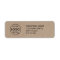 Return Address Label | Rustic Kraft Logo Stickers