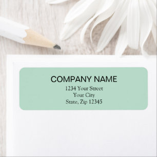 Return Address Label Seafoam Green