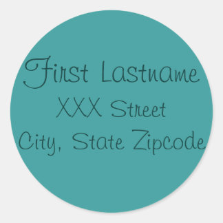 return address label - shades of blue