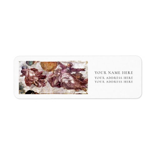 RETURN ADDRESS LABEL  SISTINE CHAPEL  DETAIL 