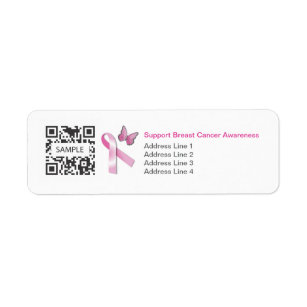 Breast Cancer Return Address Labels | Zazzle