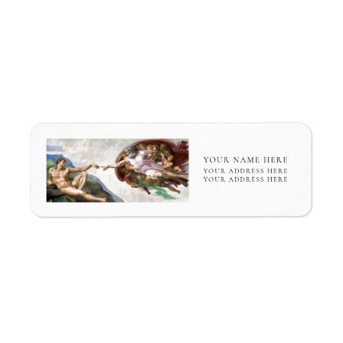 RETURN ADDRESS LABEL  THE CREATION OF ADAM