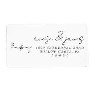 Return address label-Title stickers. Label