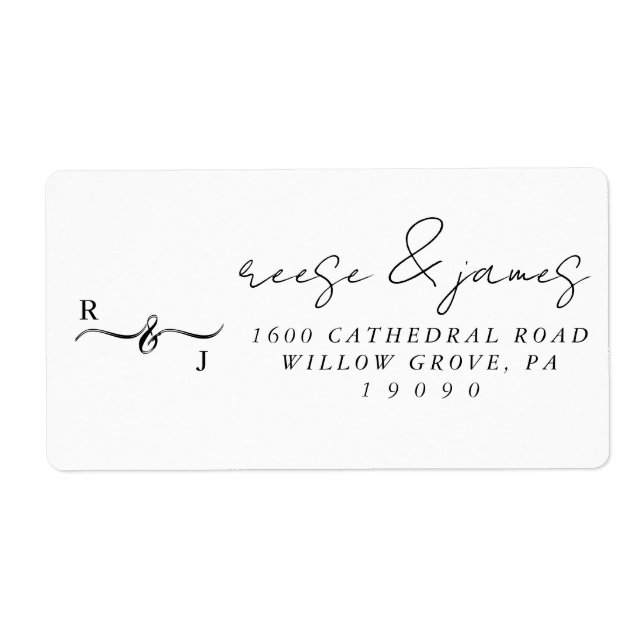 Return address label-Title stickers. Label (Front)