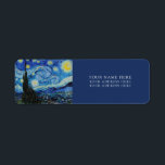 RETURN ADDRESS LABEL : VAN GOGH : "STARRY NIGHT"<br><div class="desc">VAN GOGH "STARRY NIGHT" RETURN ADDRESS LABELS</div>