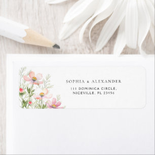 Return Address Label Wildflowers Wedding.