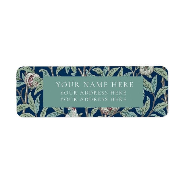RETURN ADDRESS LABEL : WILLIAM MORRIS (Front)