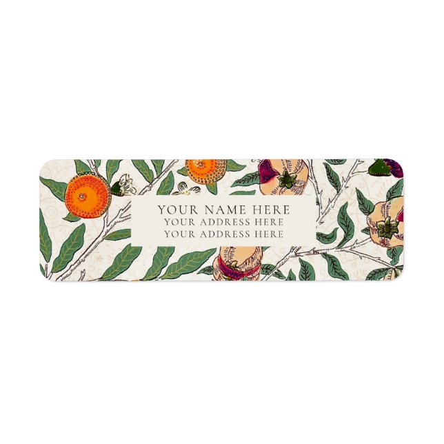 RETURN ADDRESS LABEL : WILLIAM MORRIS : FLORAL (Front)
