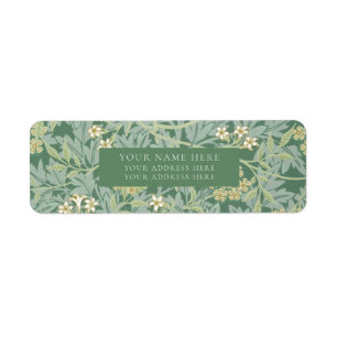 RETURN ADDRESS LABEL : WILLIAM MORRIS : JASMINE