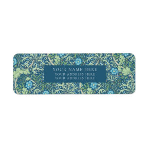 RETURN ADDRESS LABEL : WILLIAM MORRIS : SEAWEED