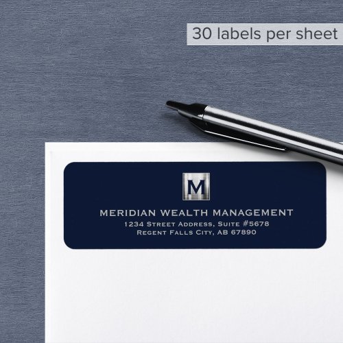 Return Address Label with Company Monogram