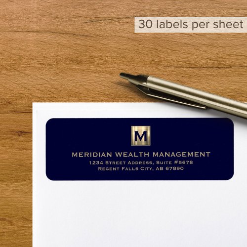 Return Address Label with Company Monogram