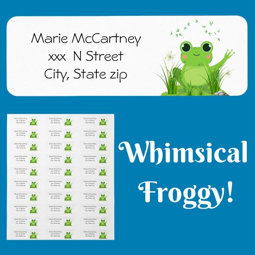 Return address label with Froggy