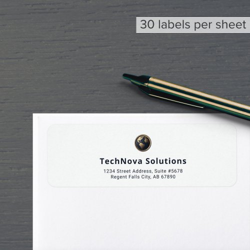 Return Address Label with Globe Logo