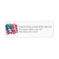 Return Address Labels American Flag