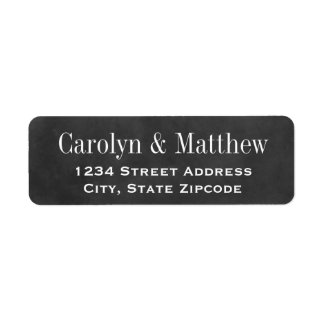 Return Address Labels | Black Chalkboard Style