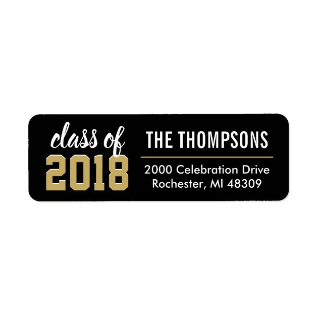 Return Address Labels | Class Of 2018