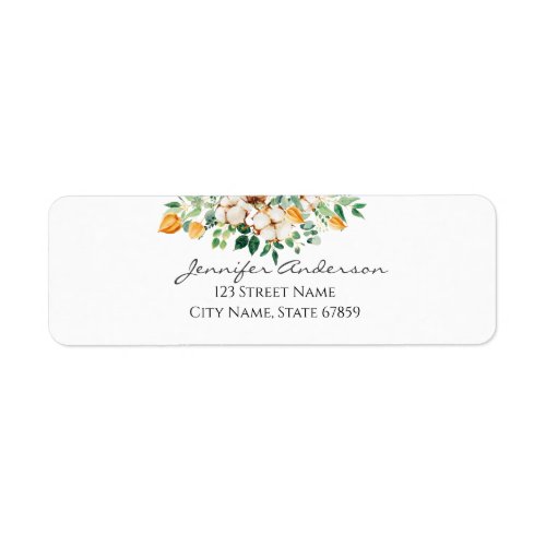 Return Address Labels  Eucalyptus  Cotton  