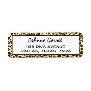 Return Address Labels Gone Wild (Cheetah Print)
