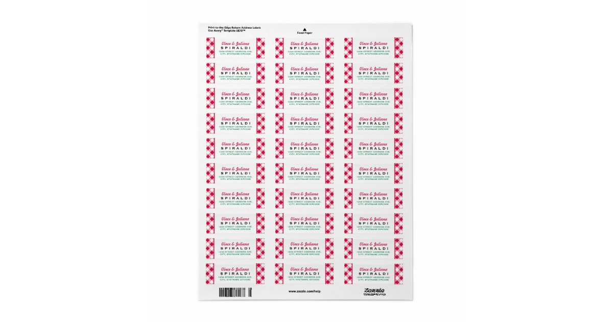 Return Address Labels | Italian Design Theme | Zazzle