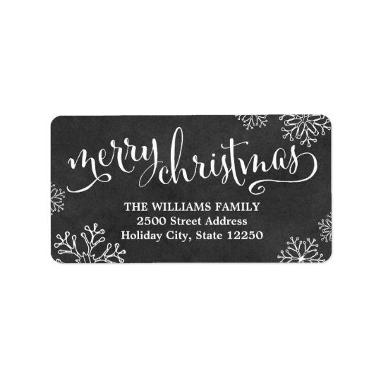 return address labels merry christmas chalkboard zazzle com