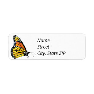 Return Address Labels Monarch Butterfly (side).