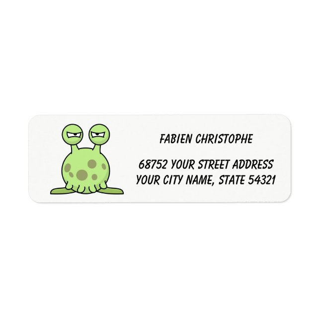 Return Address Labels. Monster. Label (Front)