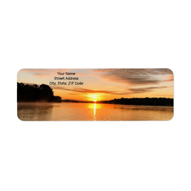 Return Address Labels on a Lake Oconee Sunset (Front)