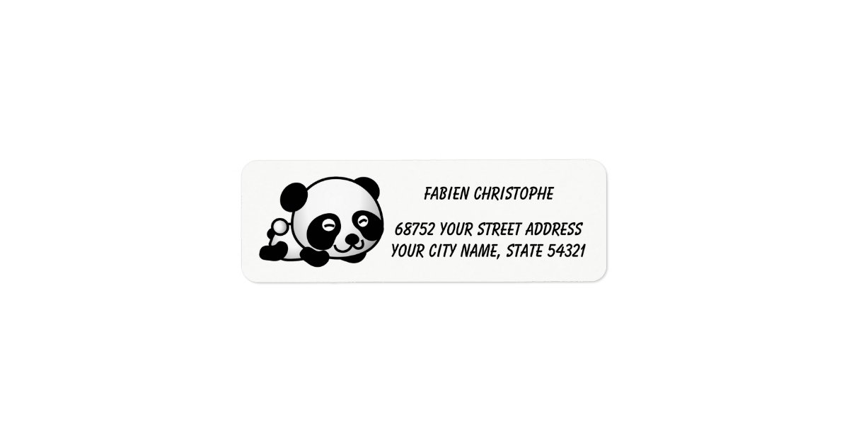 Return Address Labels. Panda. Label | Zazzle