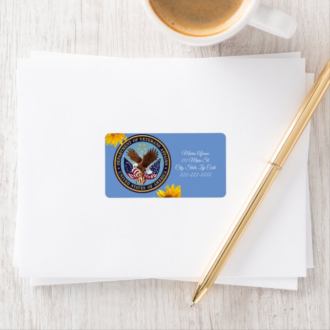 Return Address Labels Sunflower Veterans (Insitu)