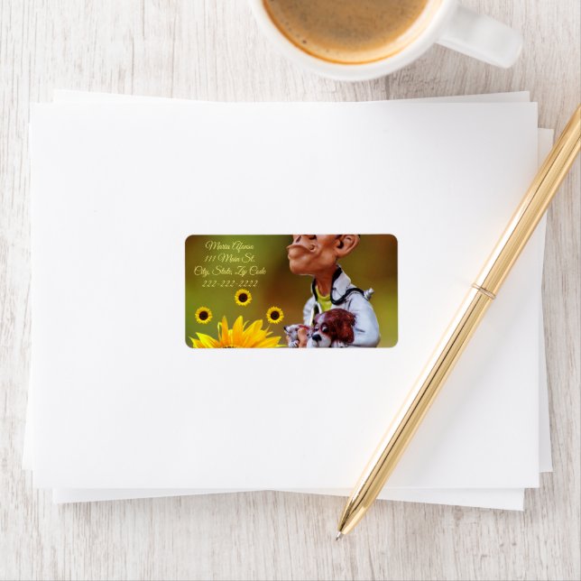 Return Address Labels Sunflower Veternarian (Insitu)