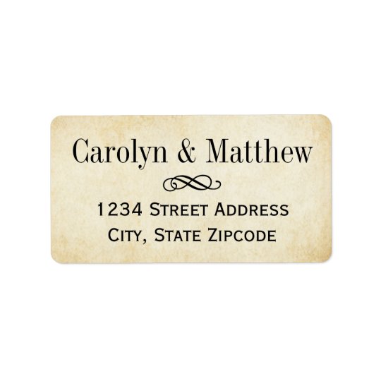 Return Address Labels Vintage Parchment Style