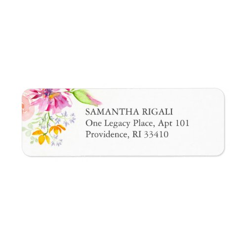 Return Address Labels Watercolor Florals