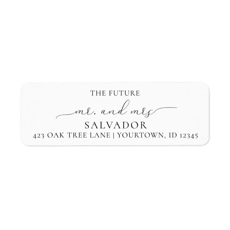 Return Address Labels Wedding Future Mr Mrs | Zazzle