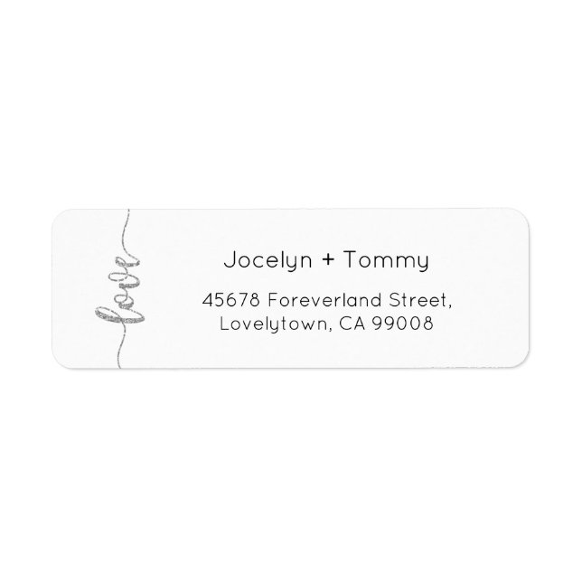 Return Address Labels, Wedding Return Address Label (Front)