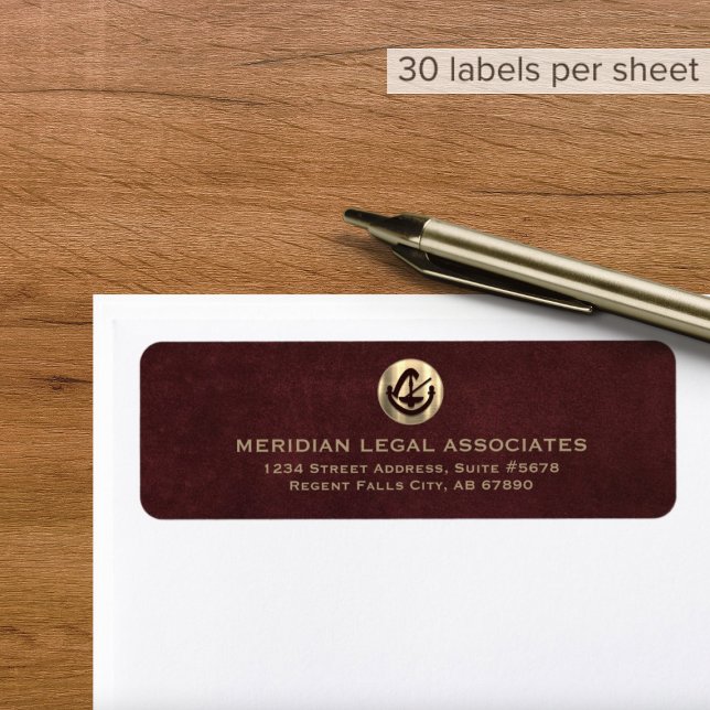 Return Address Labels with Brushed Gold Logo (Creator Uploaded)