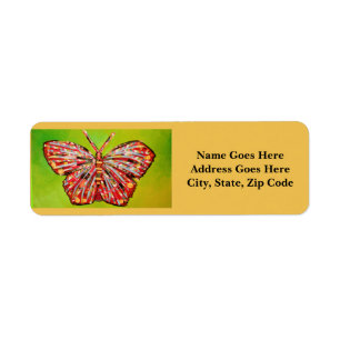 Return Address Labels with Cool Butterfly