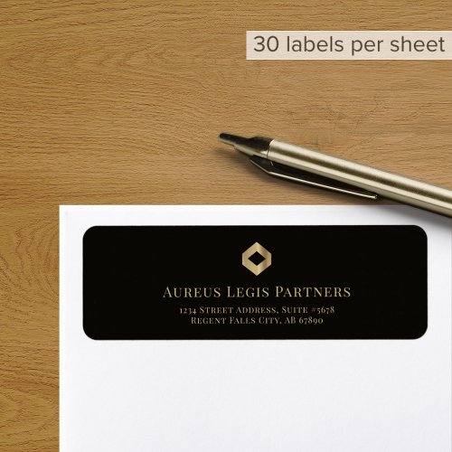 Return Address Labels with Gold Logo