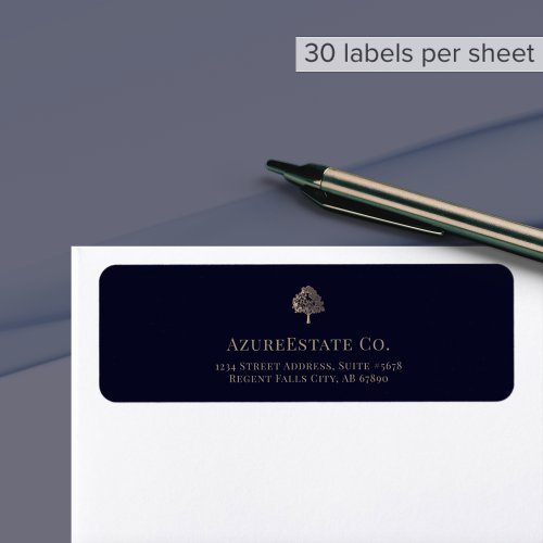Return Address Labels with Gold Tree Logo