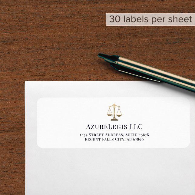 Return Address Labels with Justice Scale Logo (Creator Uploaded)