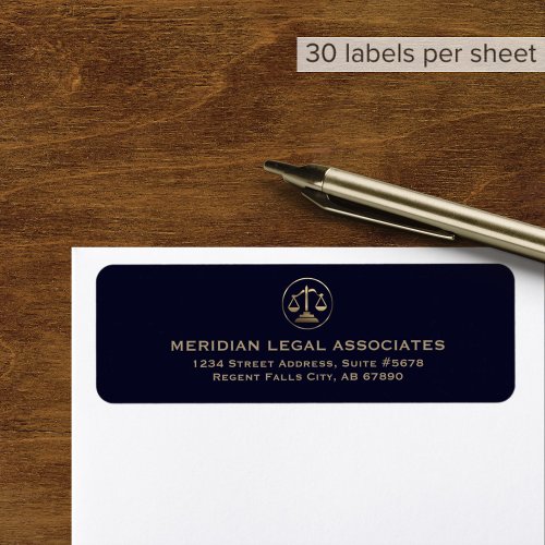  Return Address Labels with Justice Scale Logo