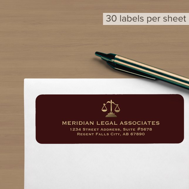 Return Address Labels with Justice Scale Logo (Creator Uploaded)