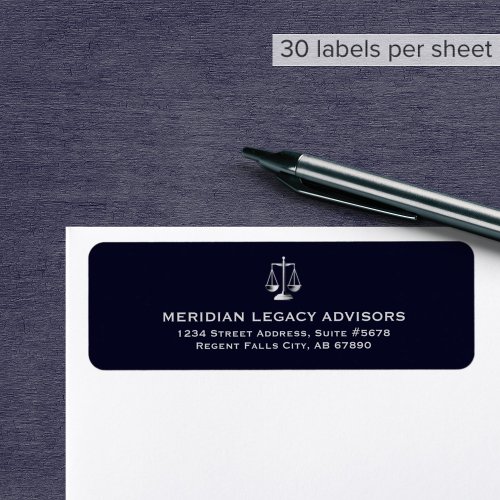 Return Address Labels with Justice Scale Logo